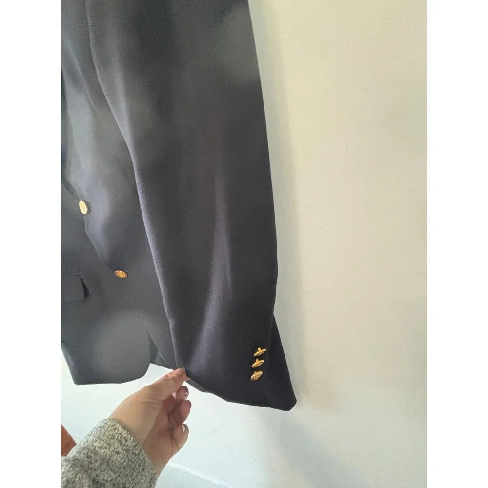 Botnay 500 Navy Wool Blazer Gold Buttons Canada‎ 36R *tiny flaw